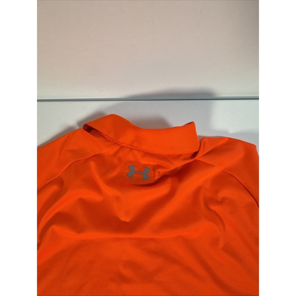 Under Armour ColdBlack Golf Polo Orange HeatGear Loose Performance Mens Large - Picture 7 of 7